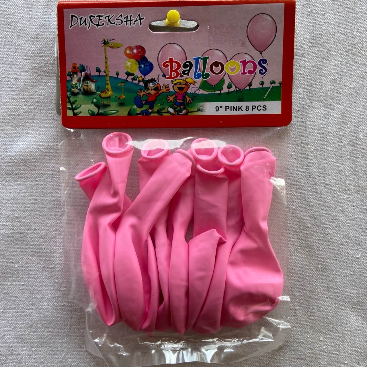 9" Pink 8 PCS