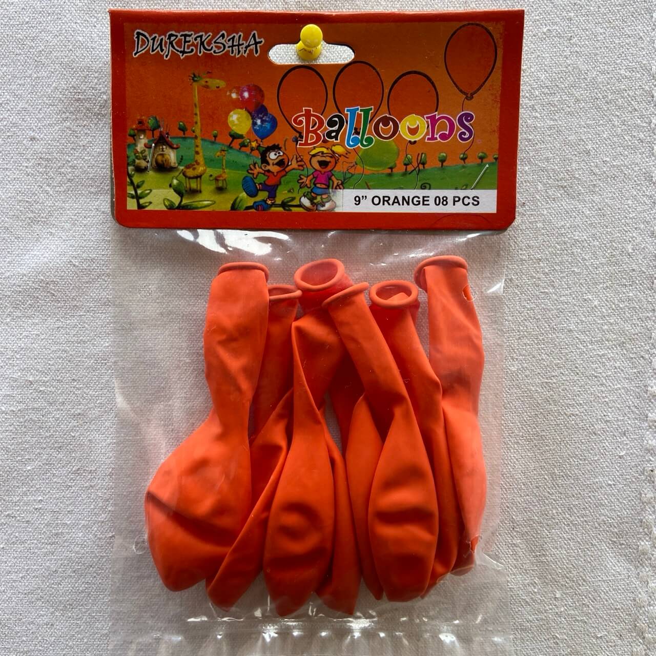 9" Orange 8 PCS