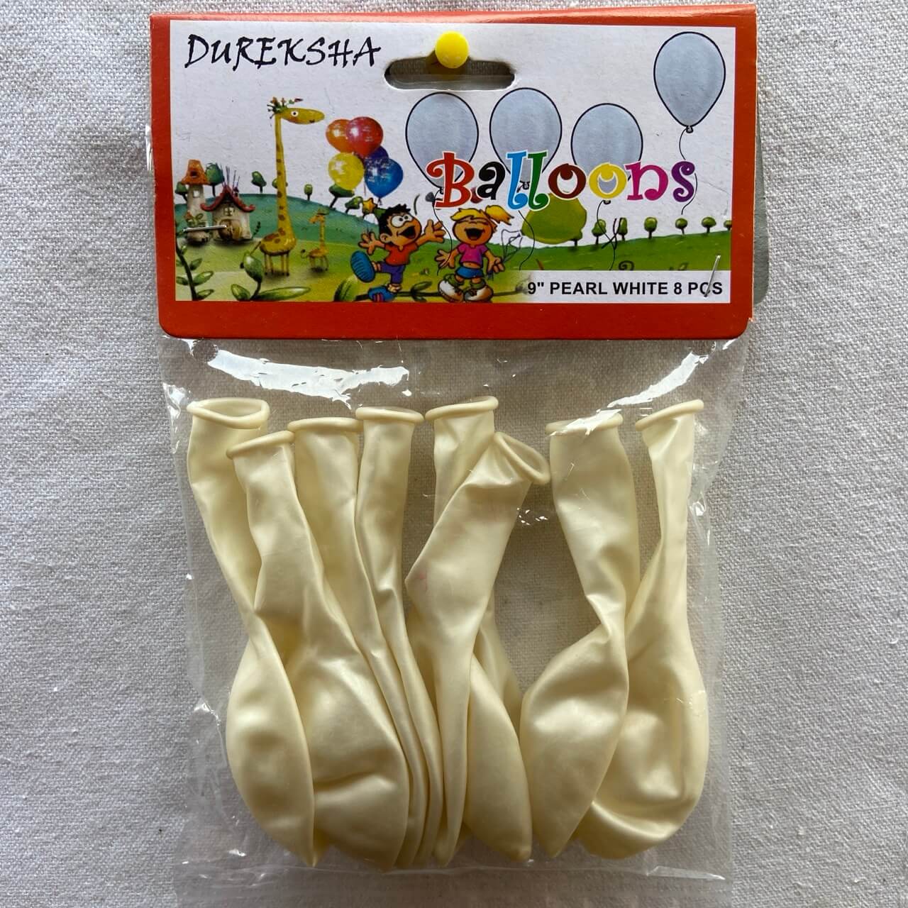 9" Pearl White 8 PCS