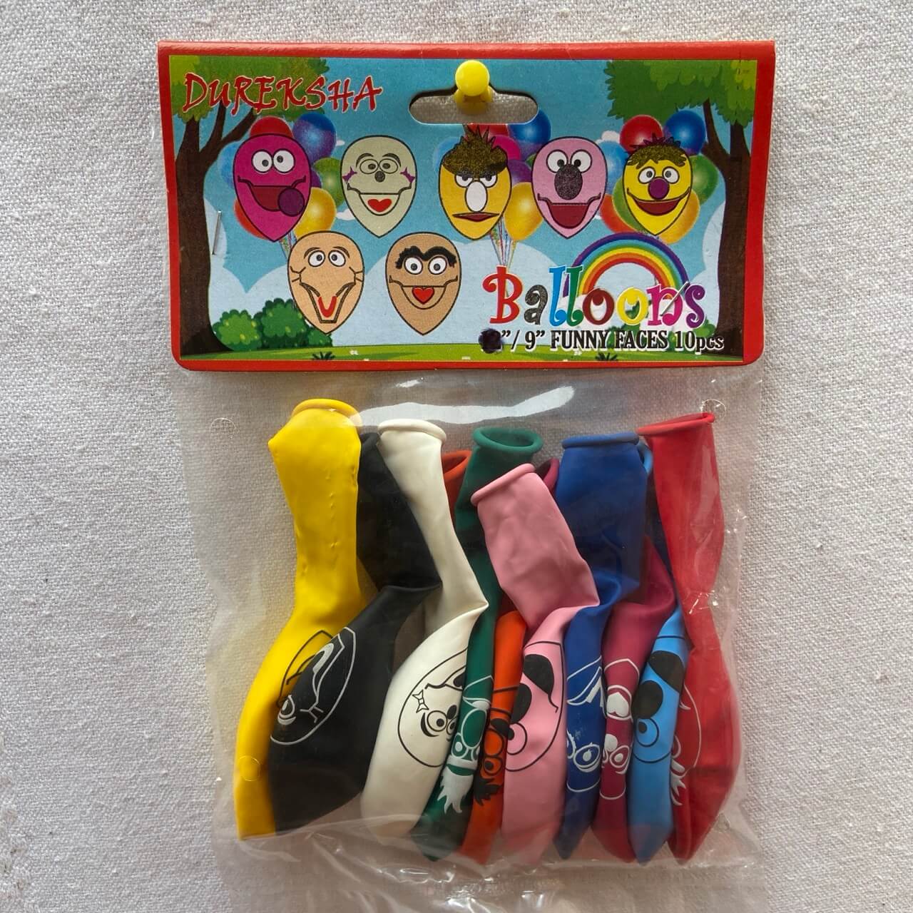 9" Funny Faces 10 PCS